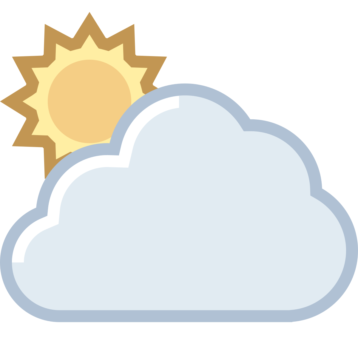 office s style partly cloudy day icon