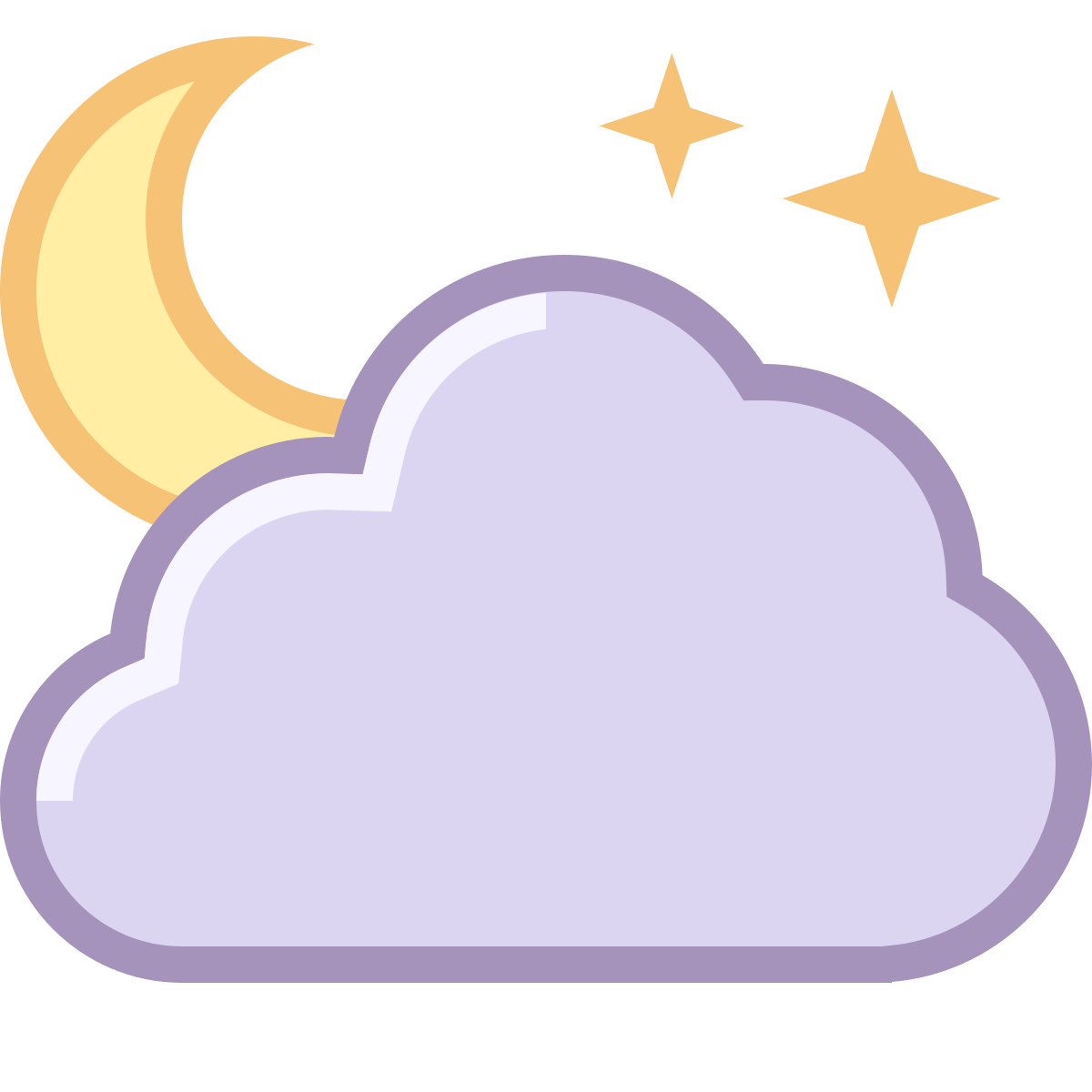 office s style partly cloudy night icon