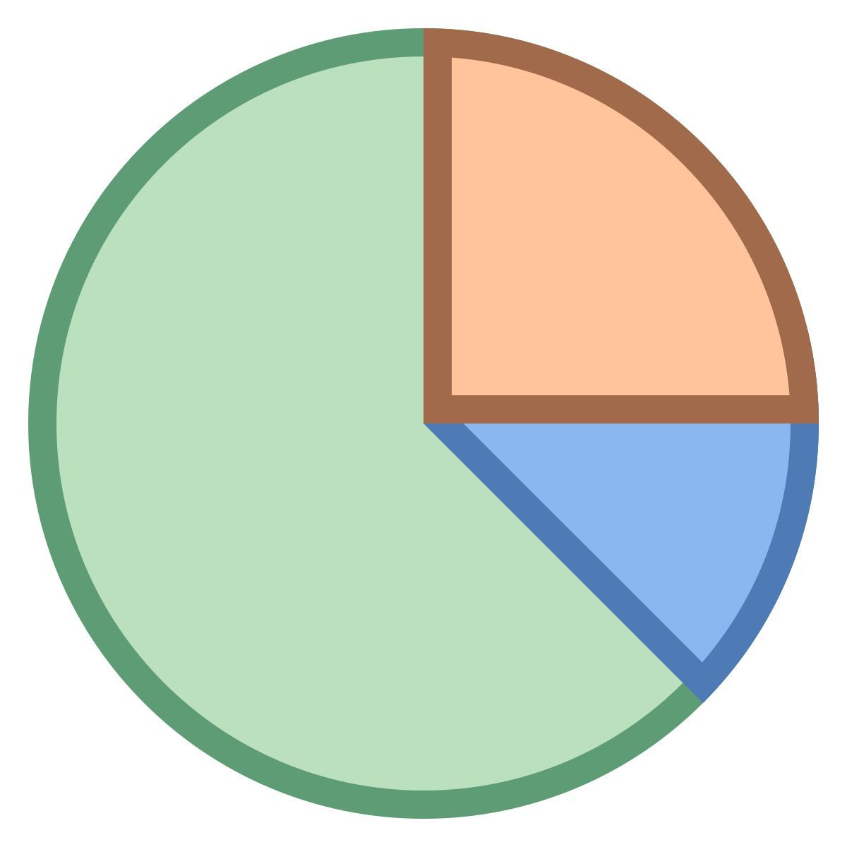 office s style kreisdiagramm icon