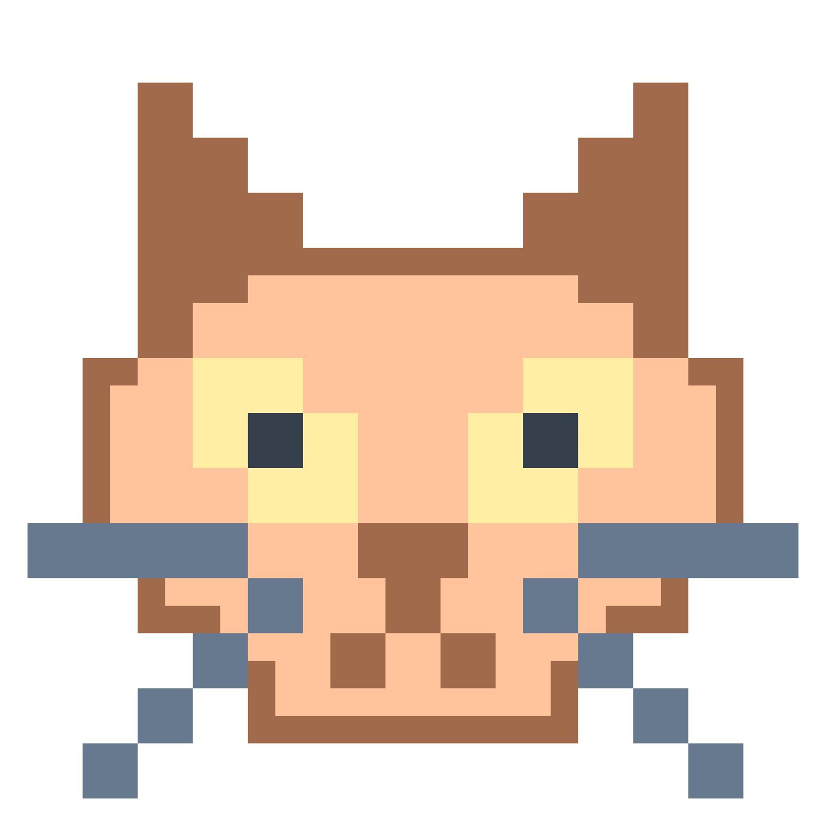 office s style pixel cat icon