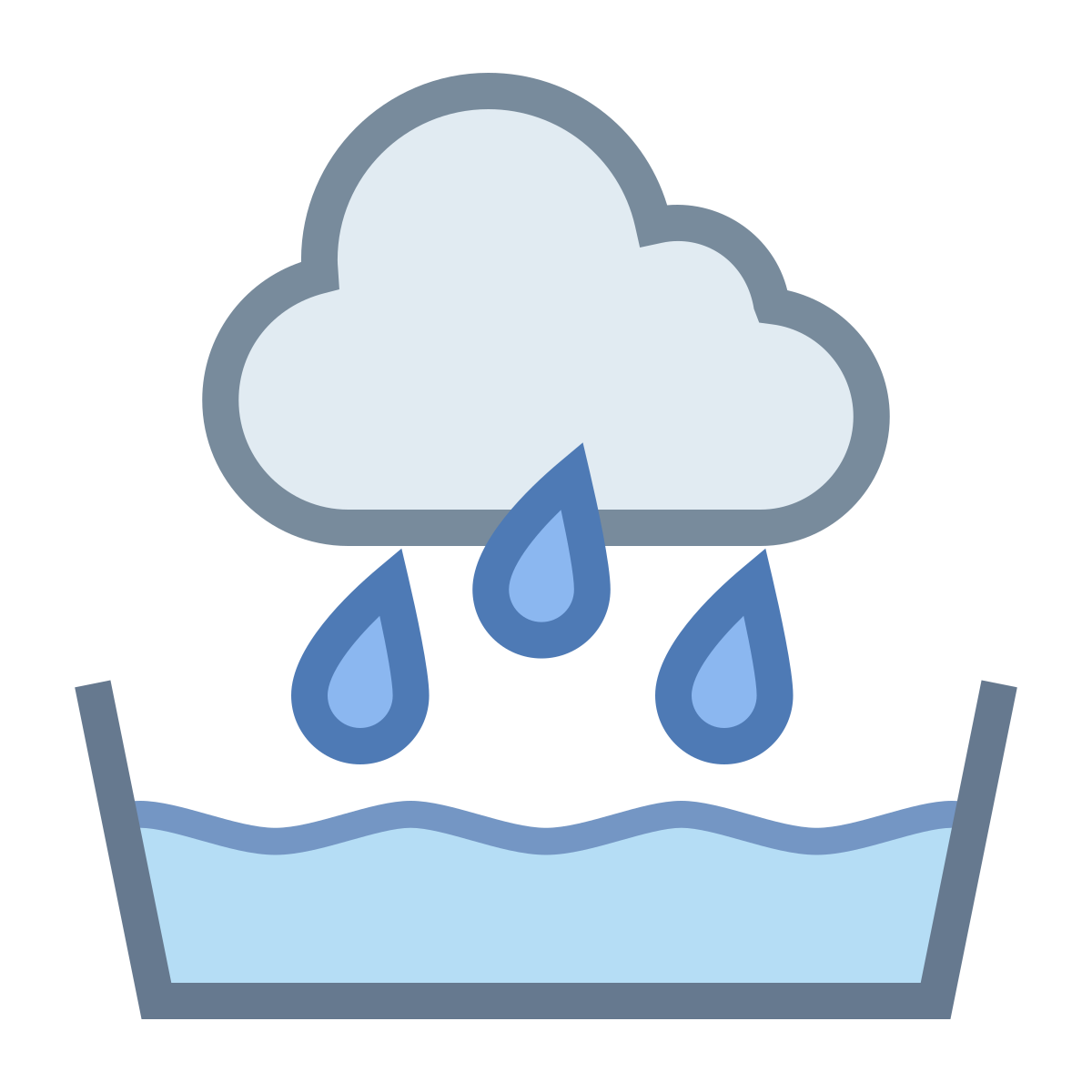 office s style rainwater catchment icon