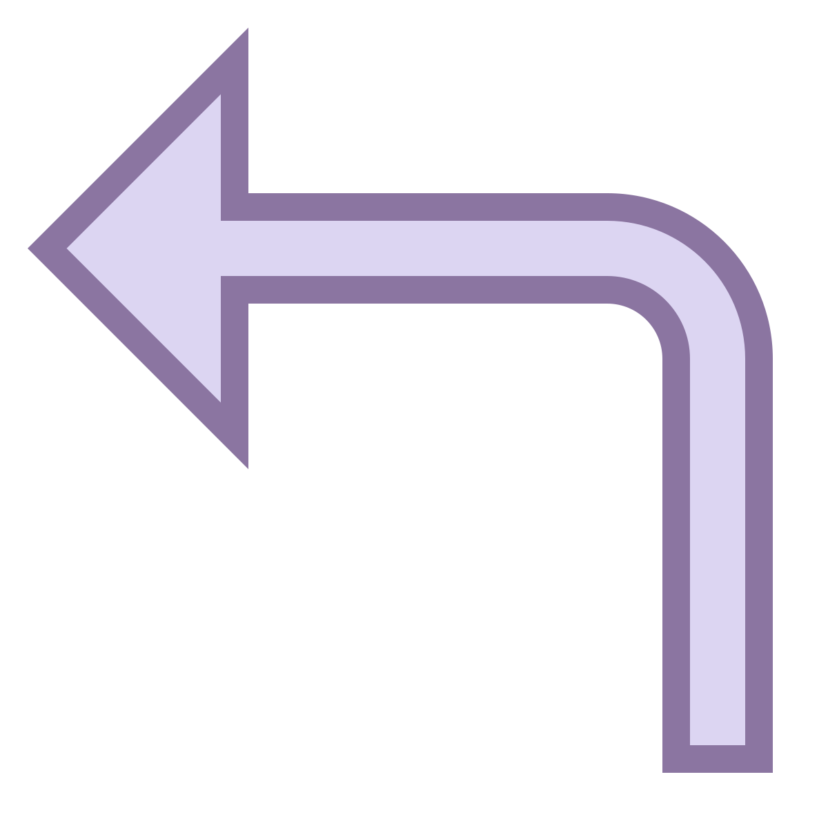 office s style reply arrow icon