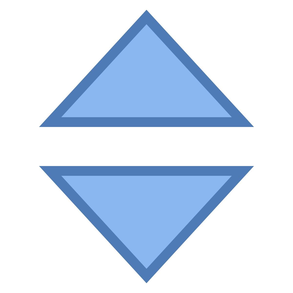 office s style sorting arrowheads icon