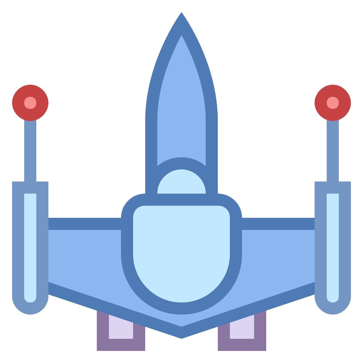office s style space fighter icon