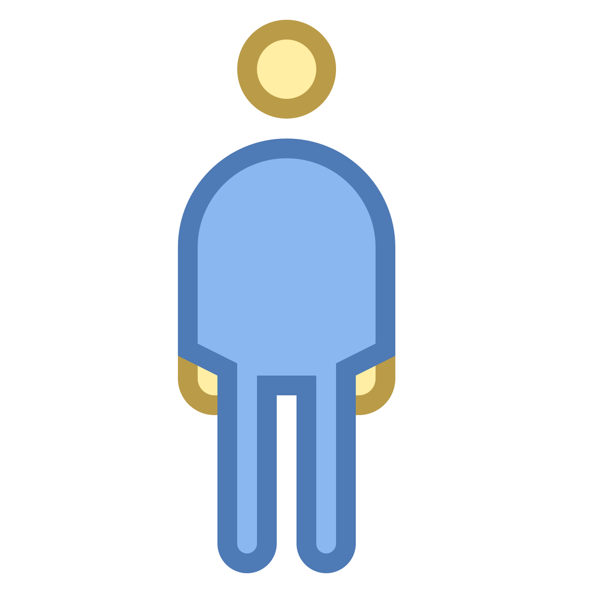 office s style standing man icon