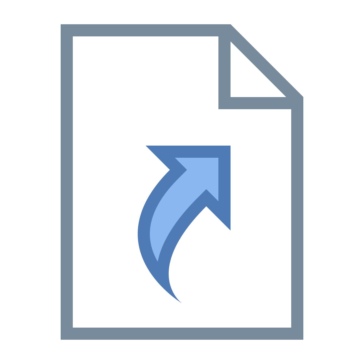 office s style symlink file icon