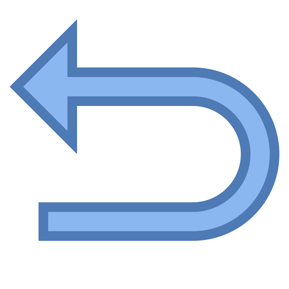 office s style u turn to left icon