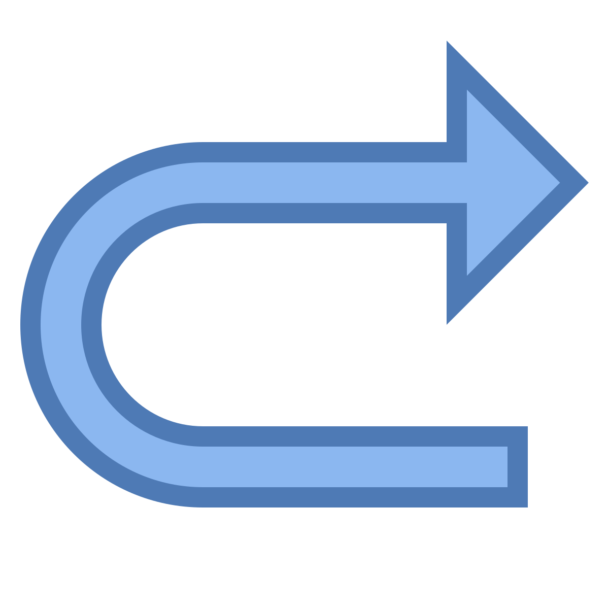 office s style u turn to right icon