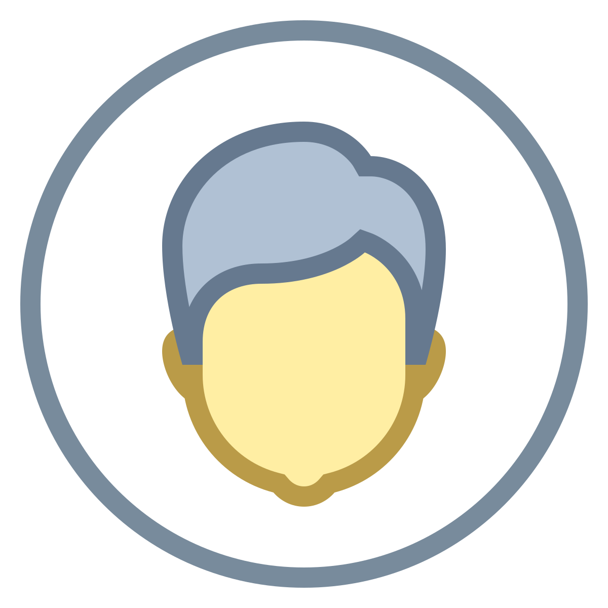 office s style user male circle icon