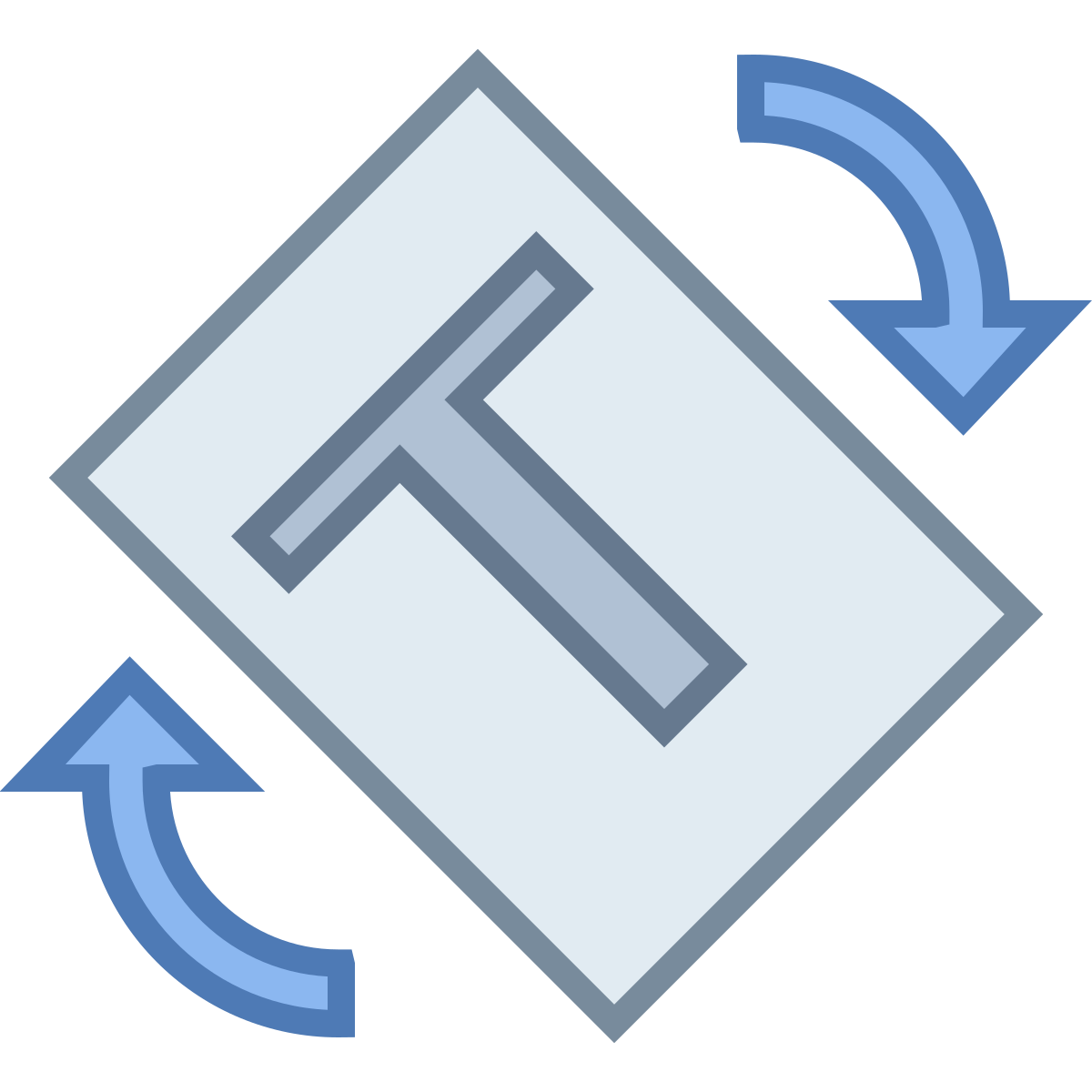 office m style auto rotate based on text icon
