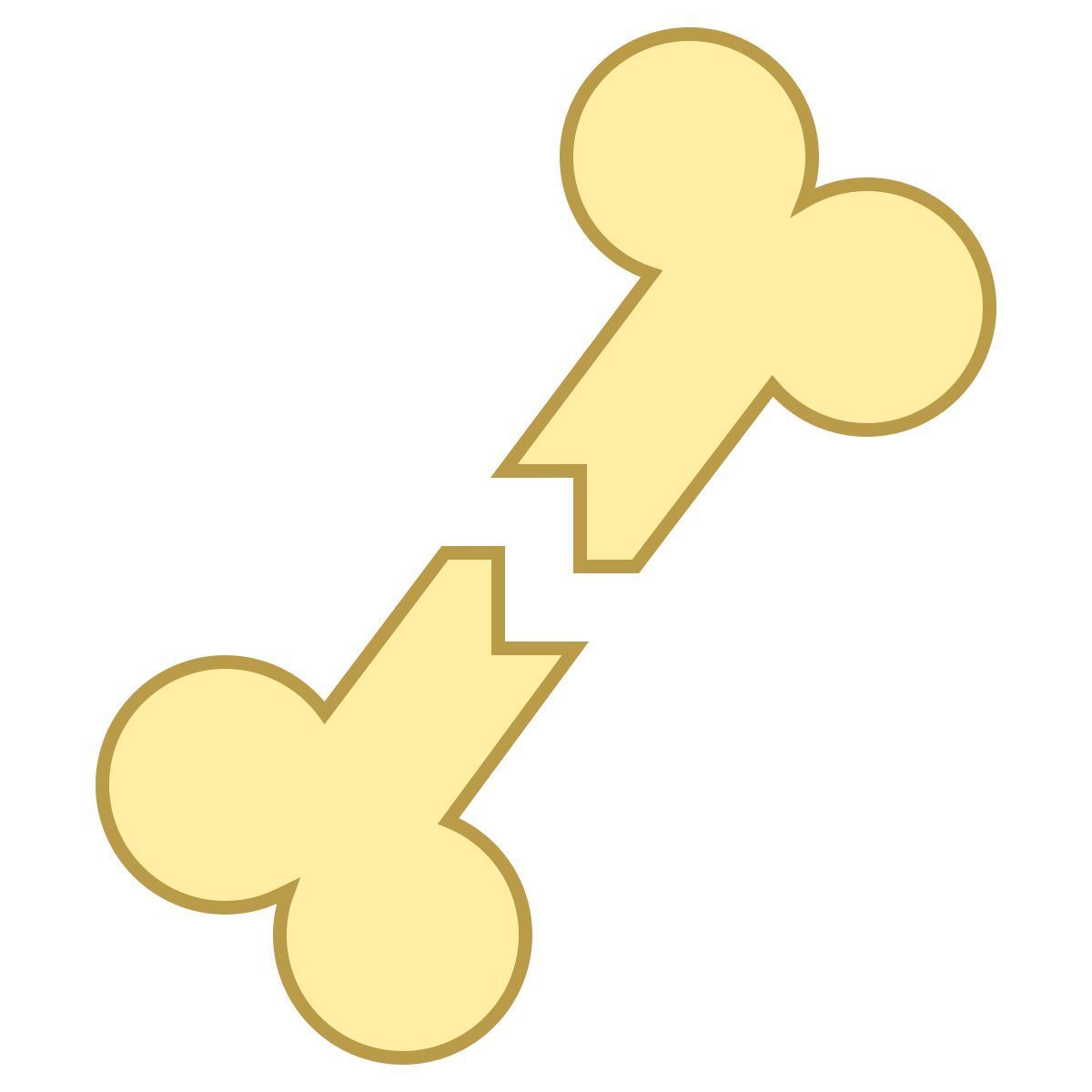 office m style broken bone icon