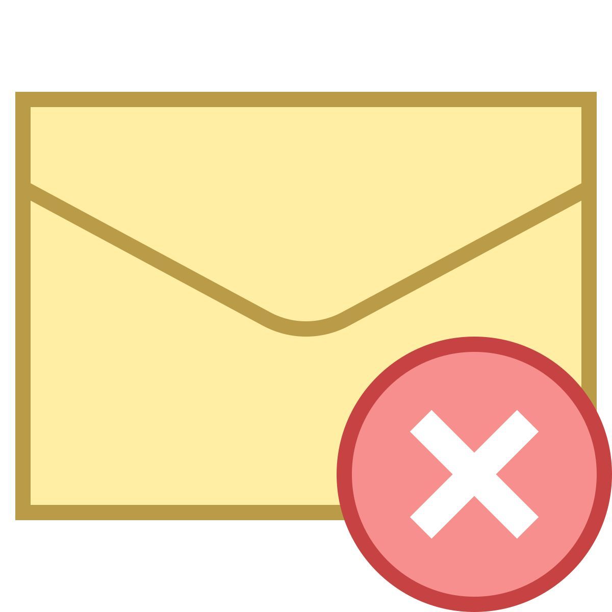 office m style mensaje borrado icon