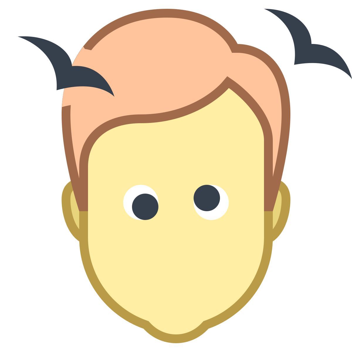 office m style dizzy person icon