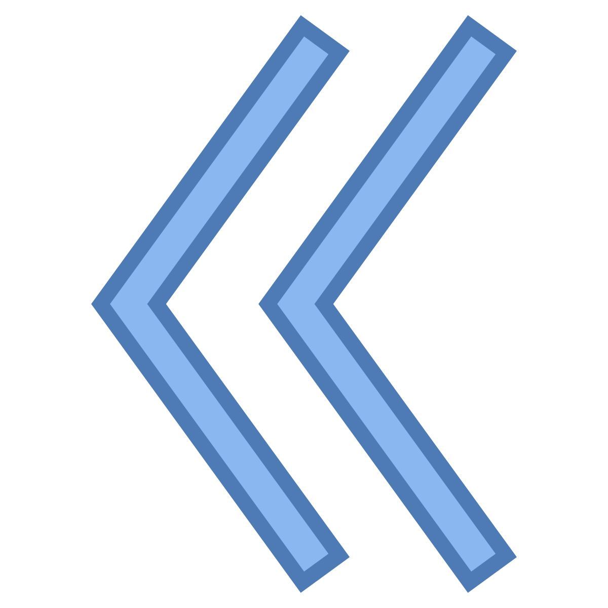 office m style double left icon