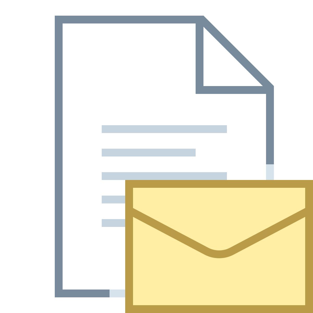 office m style email document icon