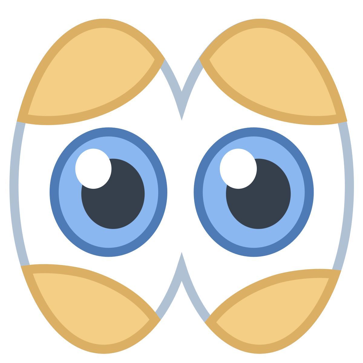 office m style occhi cartoon icon