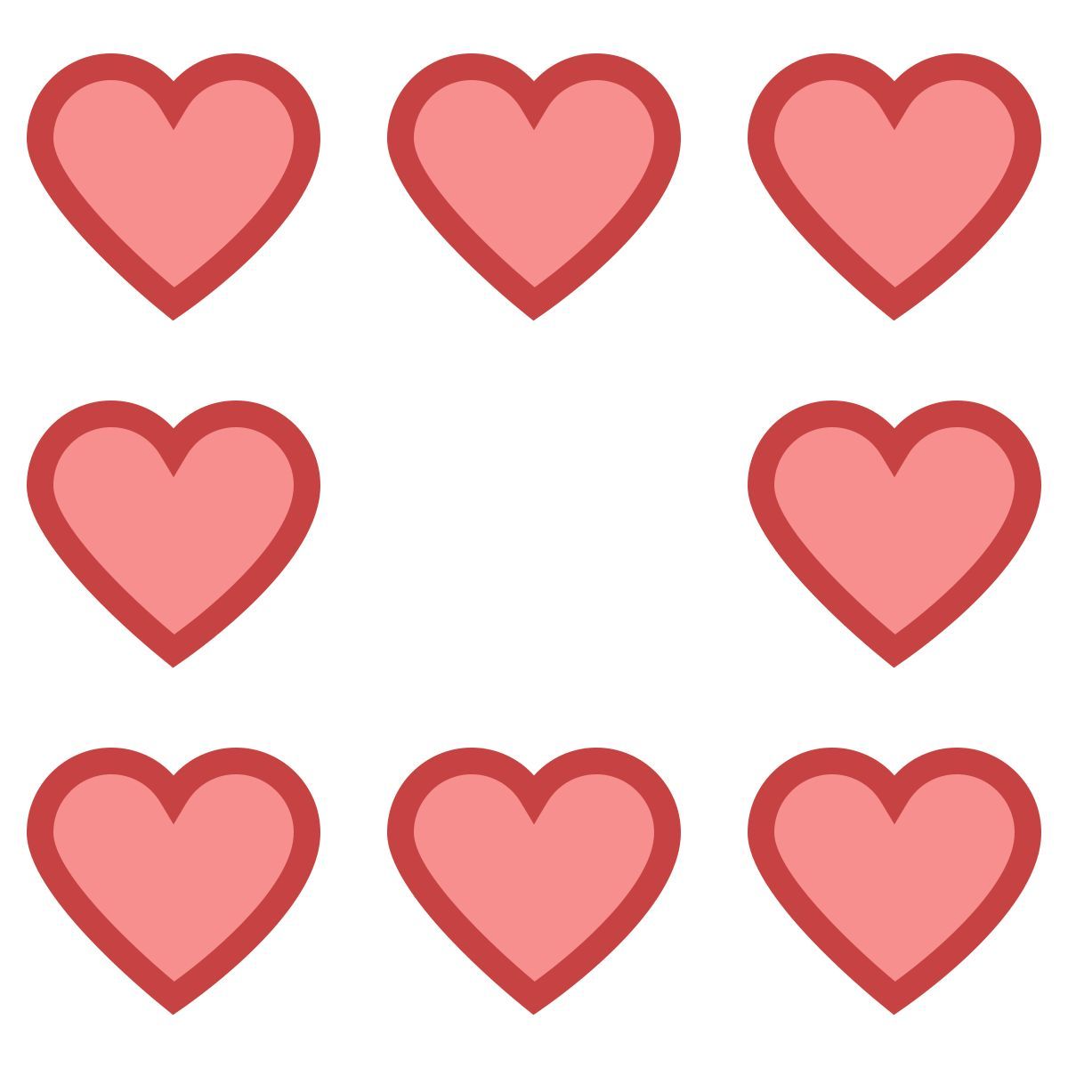office m style heart border icon