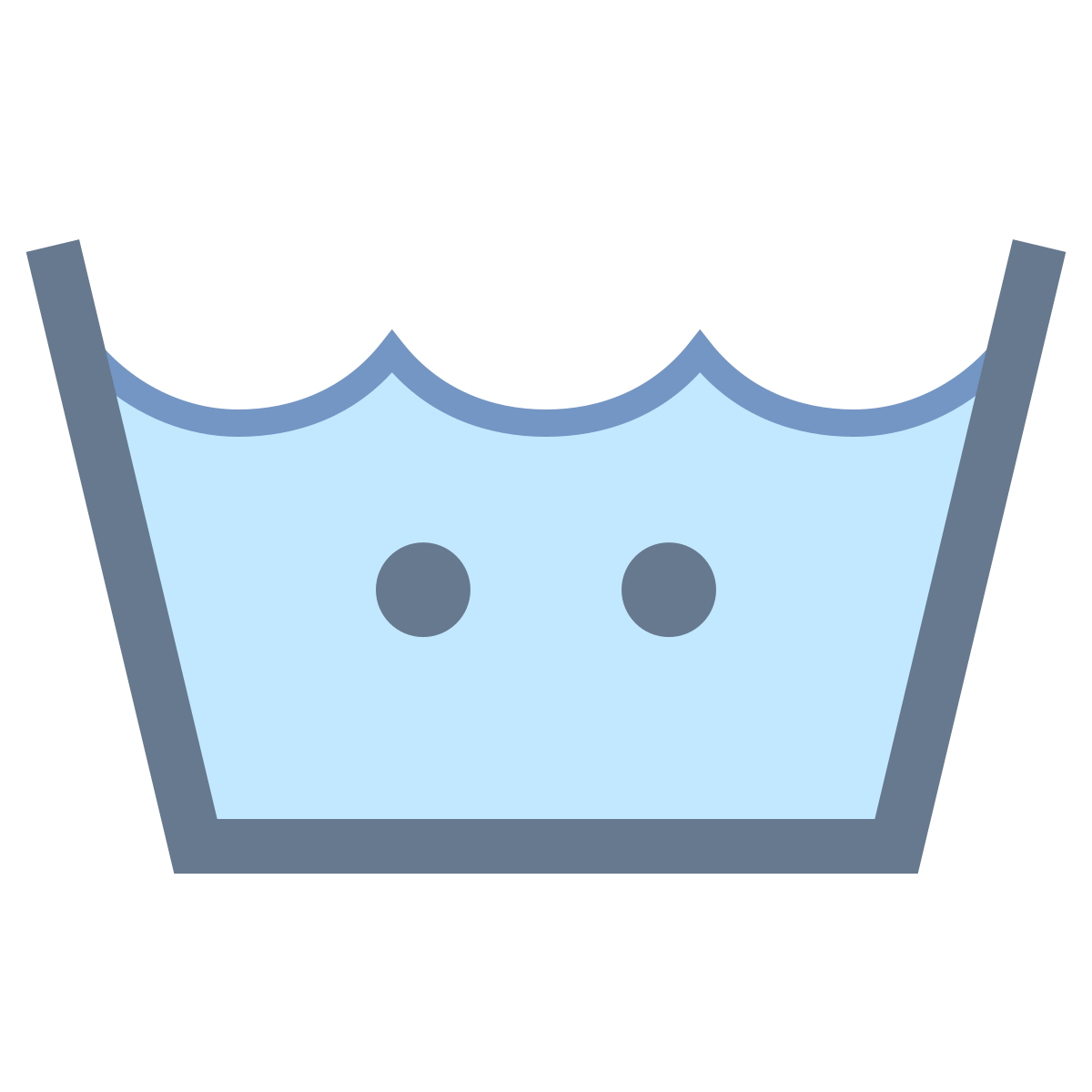 office m style machine wash warm icon