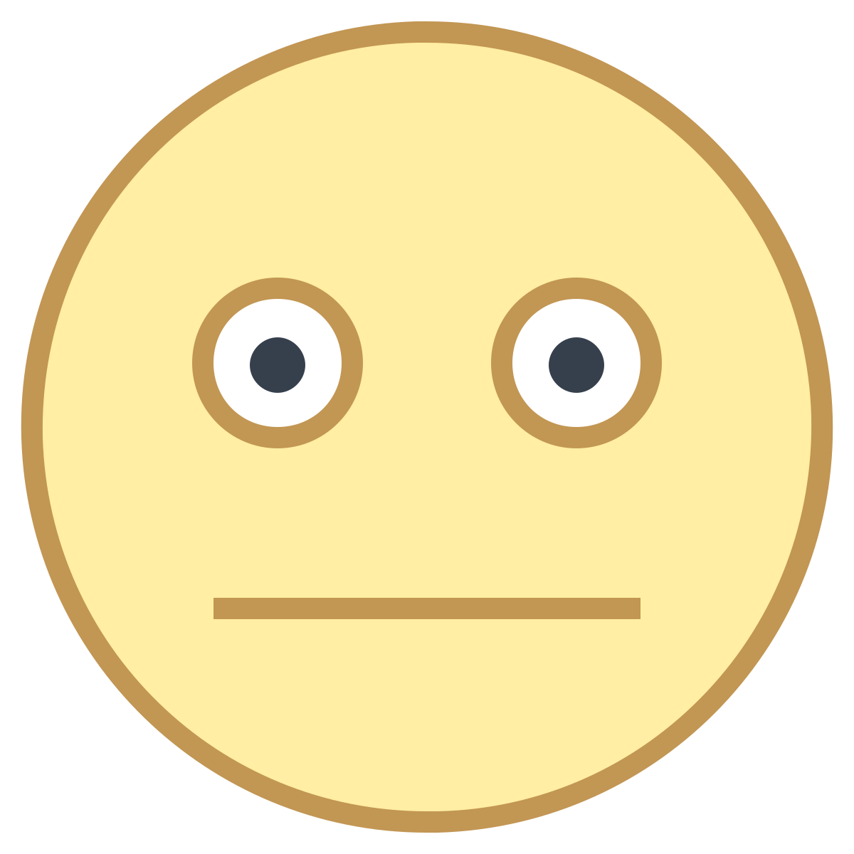 office m style neutral emoticon  v2 icon