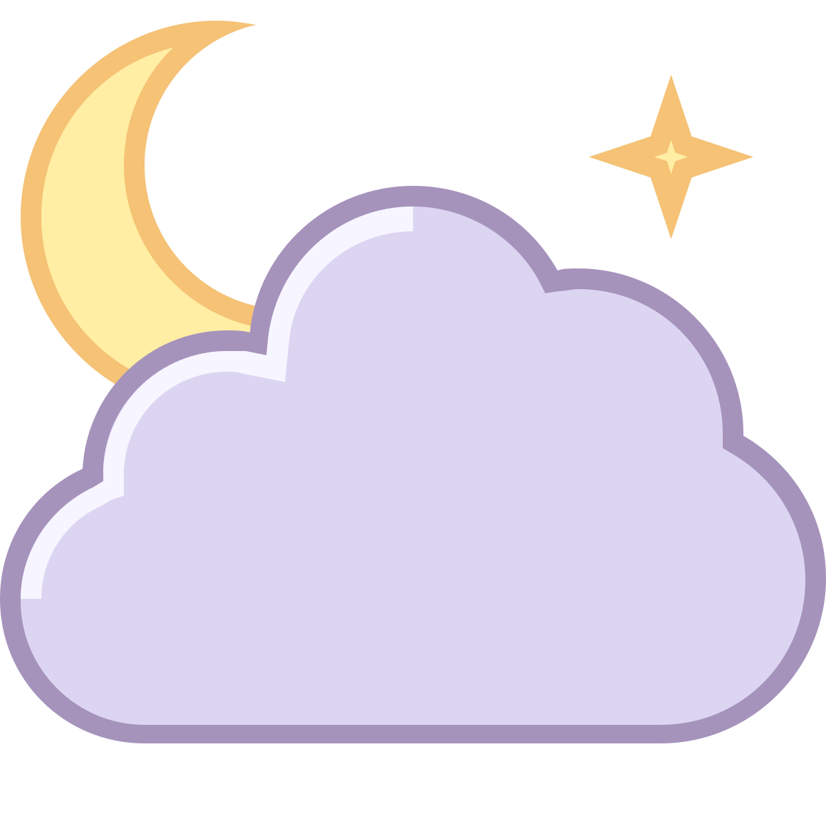 office m style partly cloudy night  v2 icon