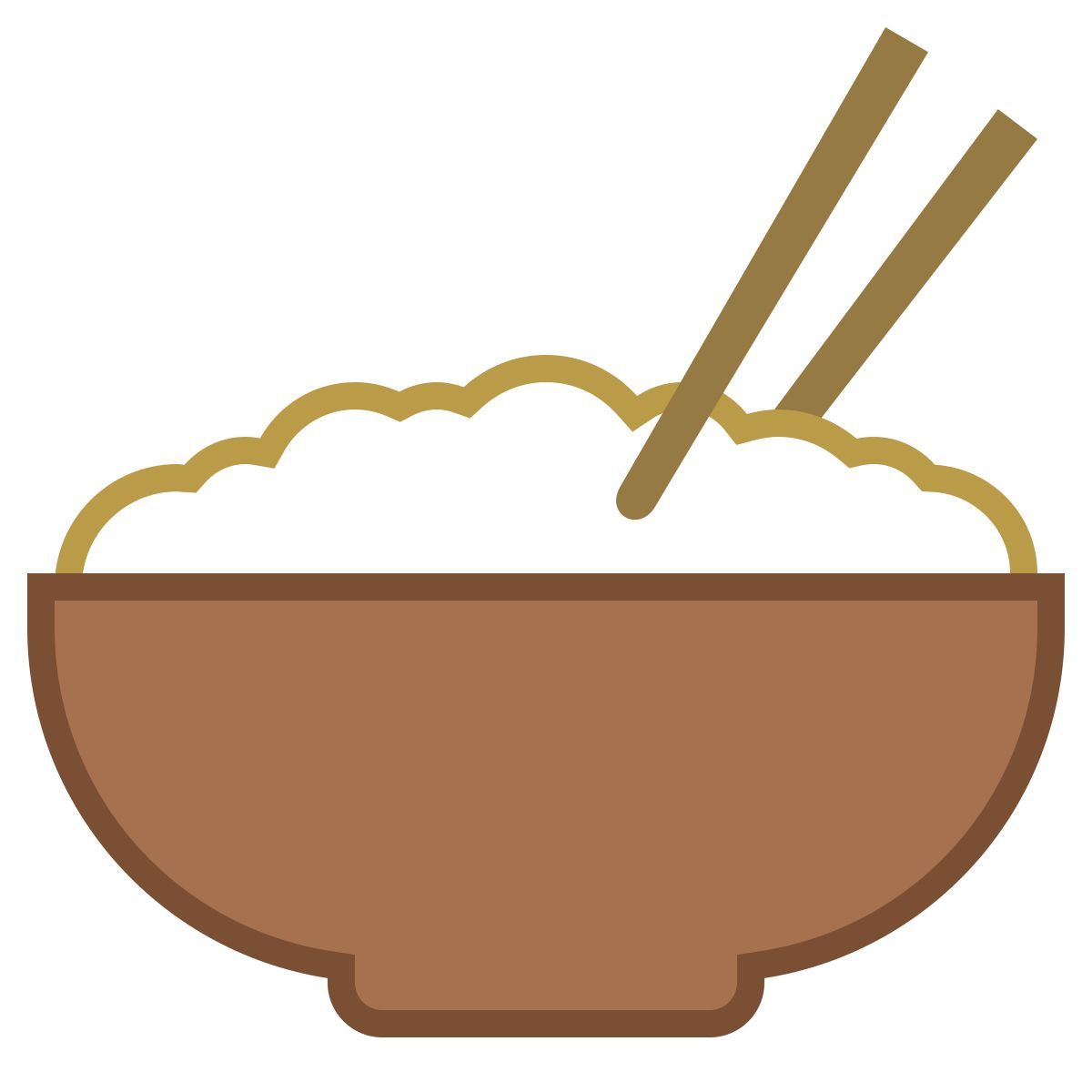 office m style rice bowl icon