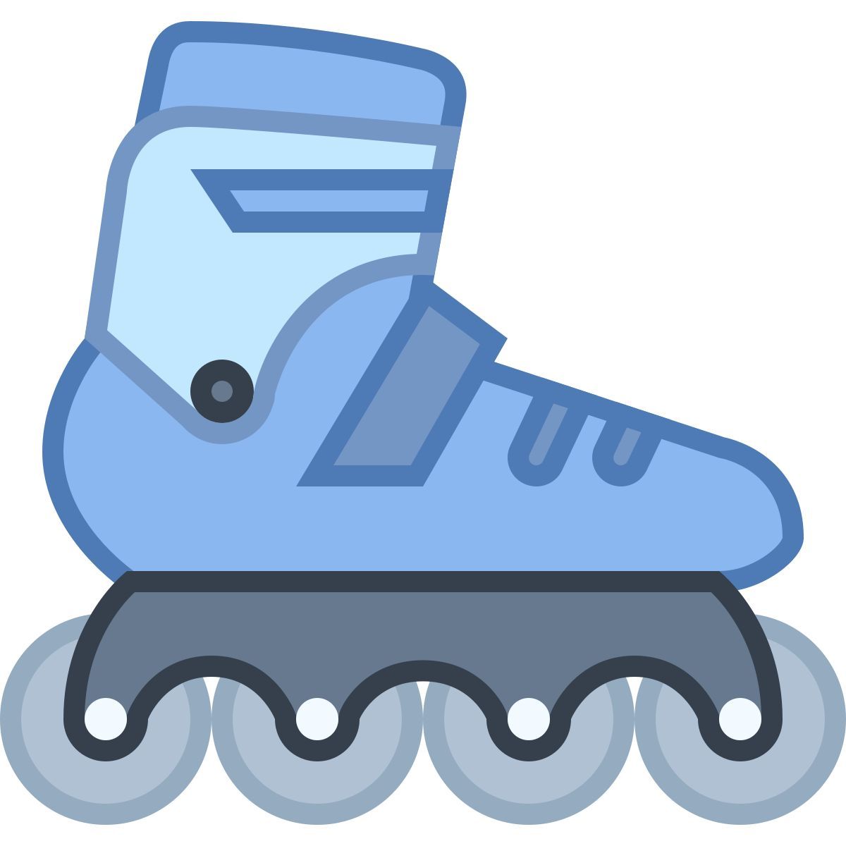 office m style rollerblade icon
