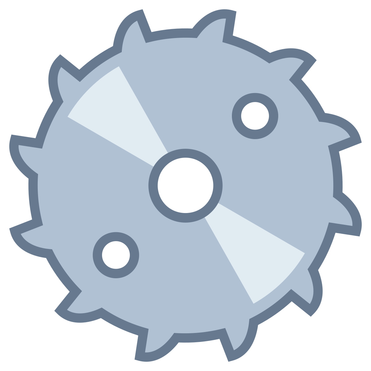 office m style saw blade icon