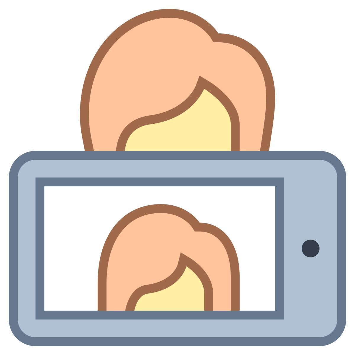 office m style selfie icon