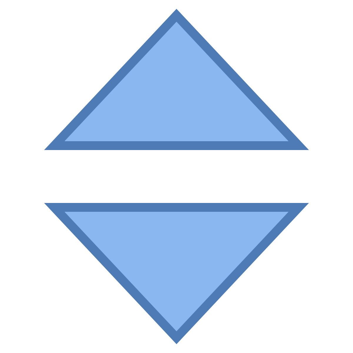 office m style sorting arrowheads icon