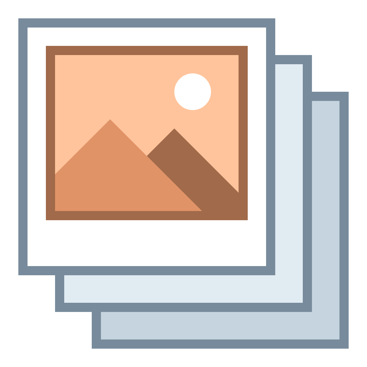office m style stack of photos  v2 icon