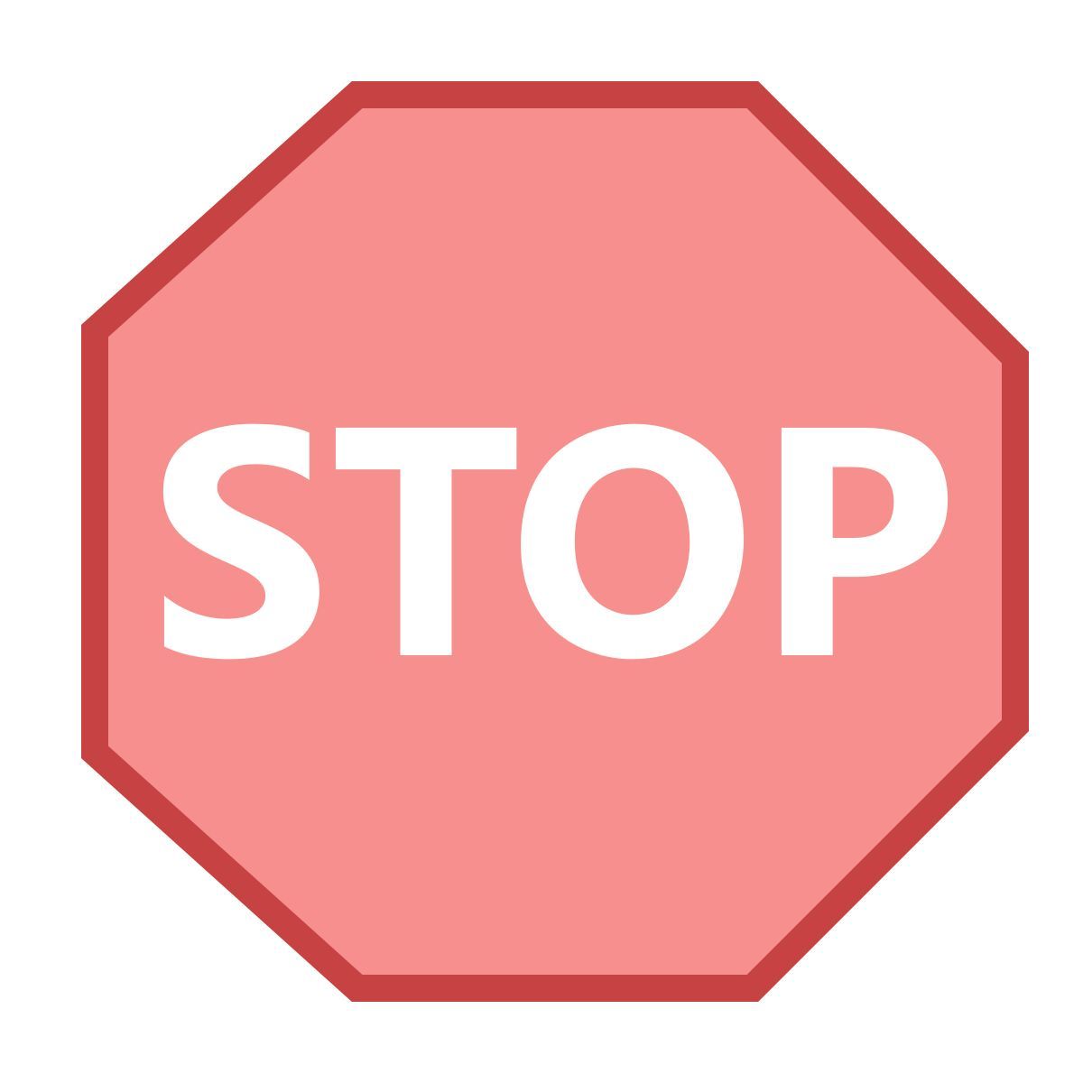 office m style segnale di stop icon