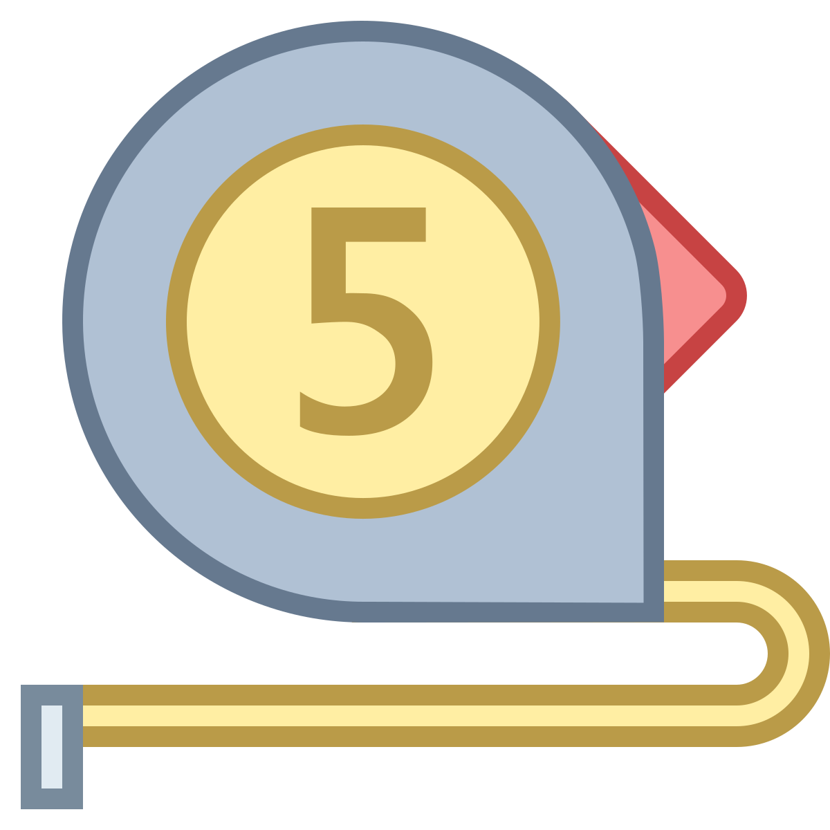 office m style tape measure icon