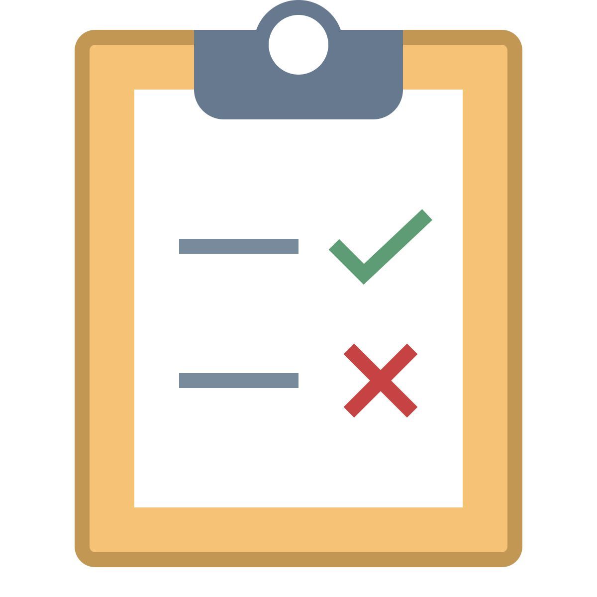 office m style pass fail icon