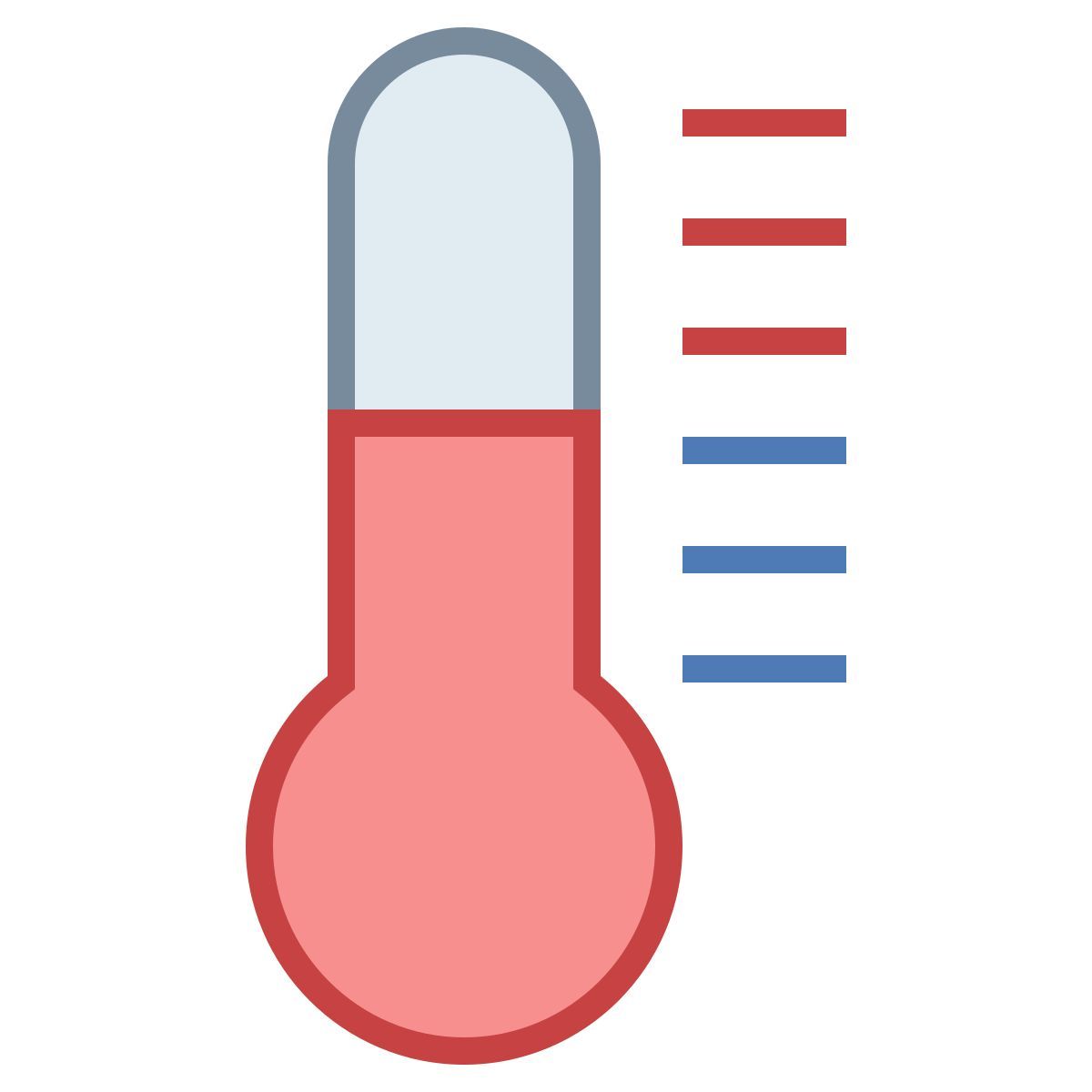 office m style thermometer icon