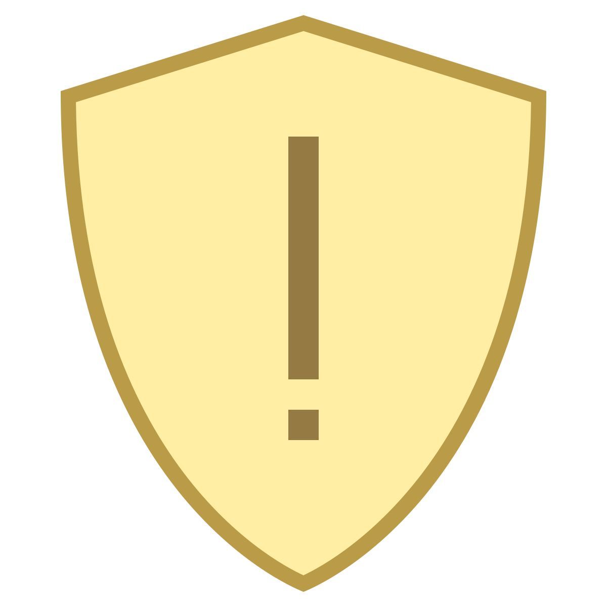 office m style avertissement bouclier icon