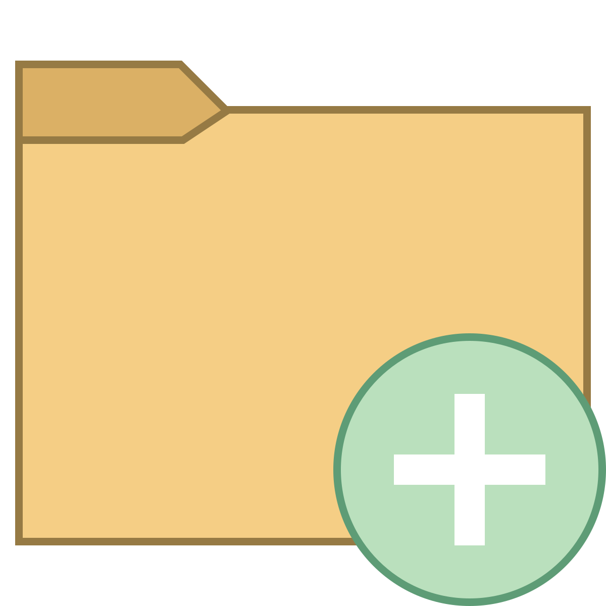 office l style add folder  v2 icon