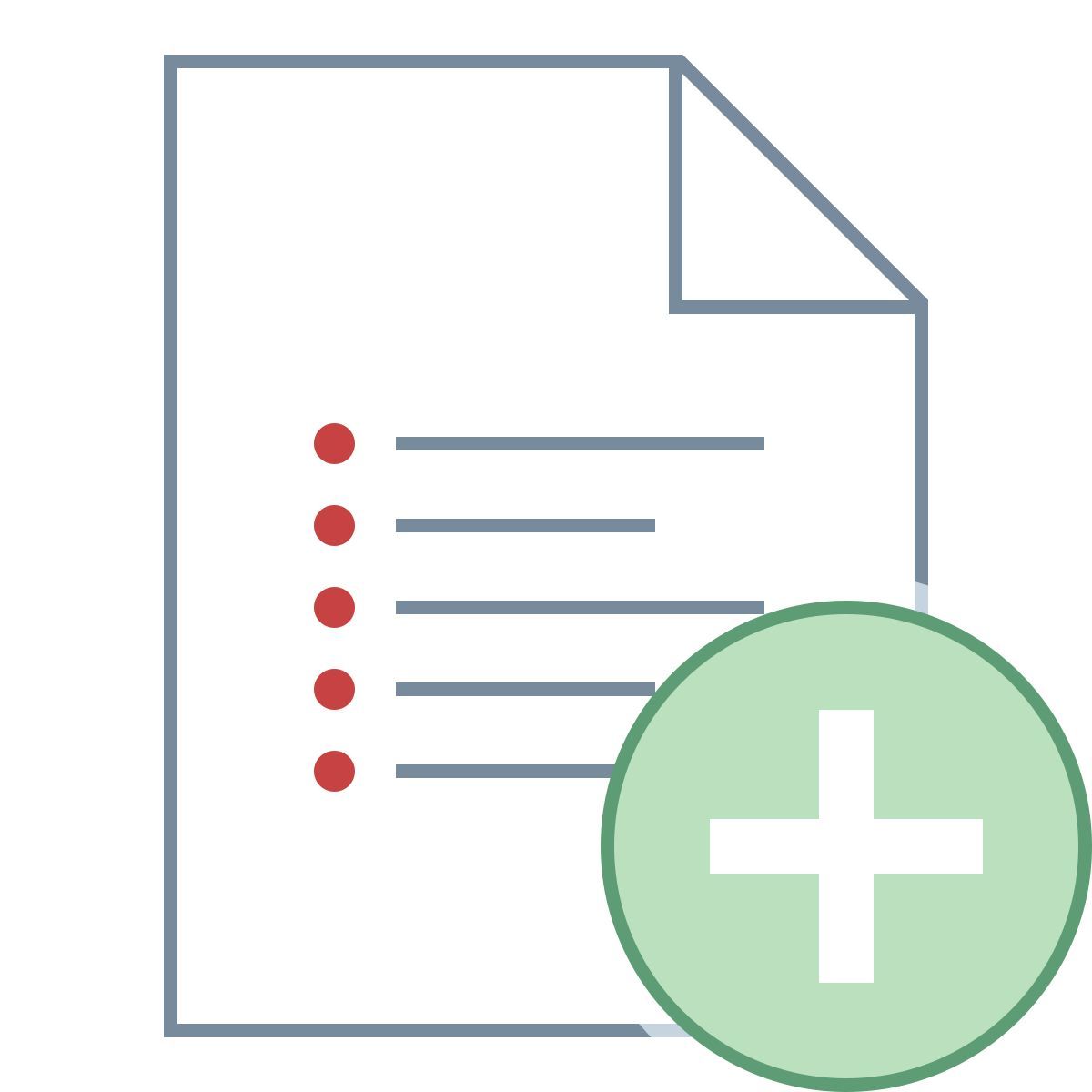 office l style add list icon