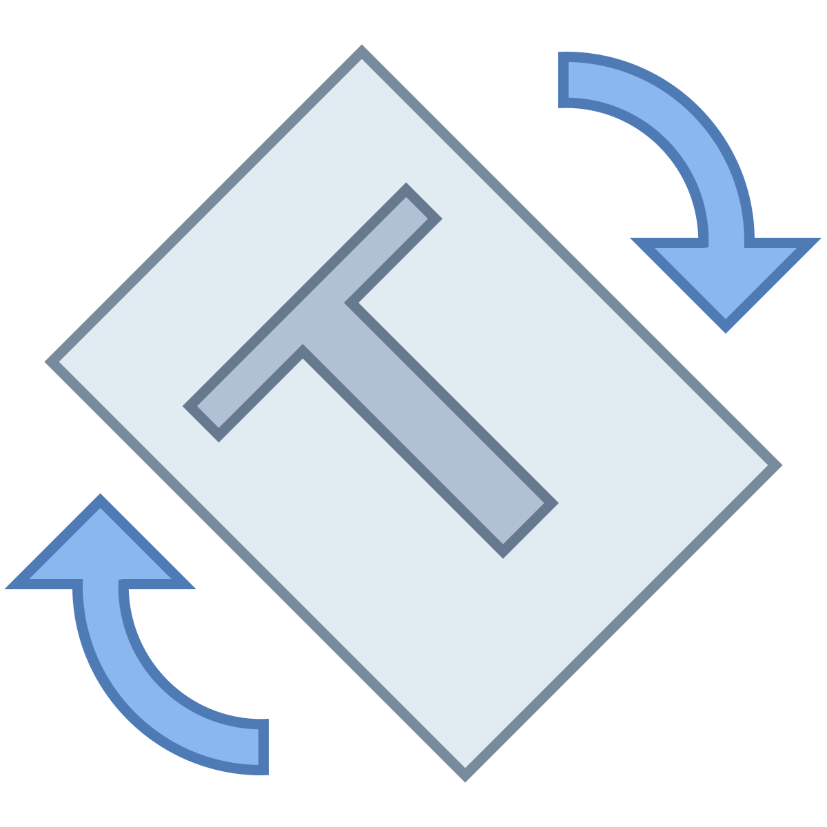 office l style auto rotate based on text icon