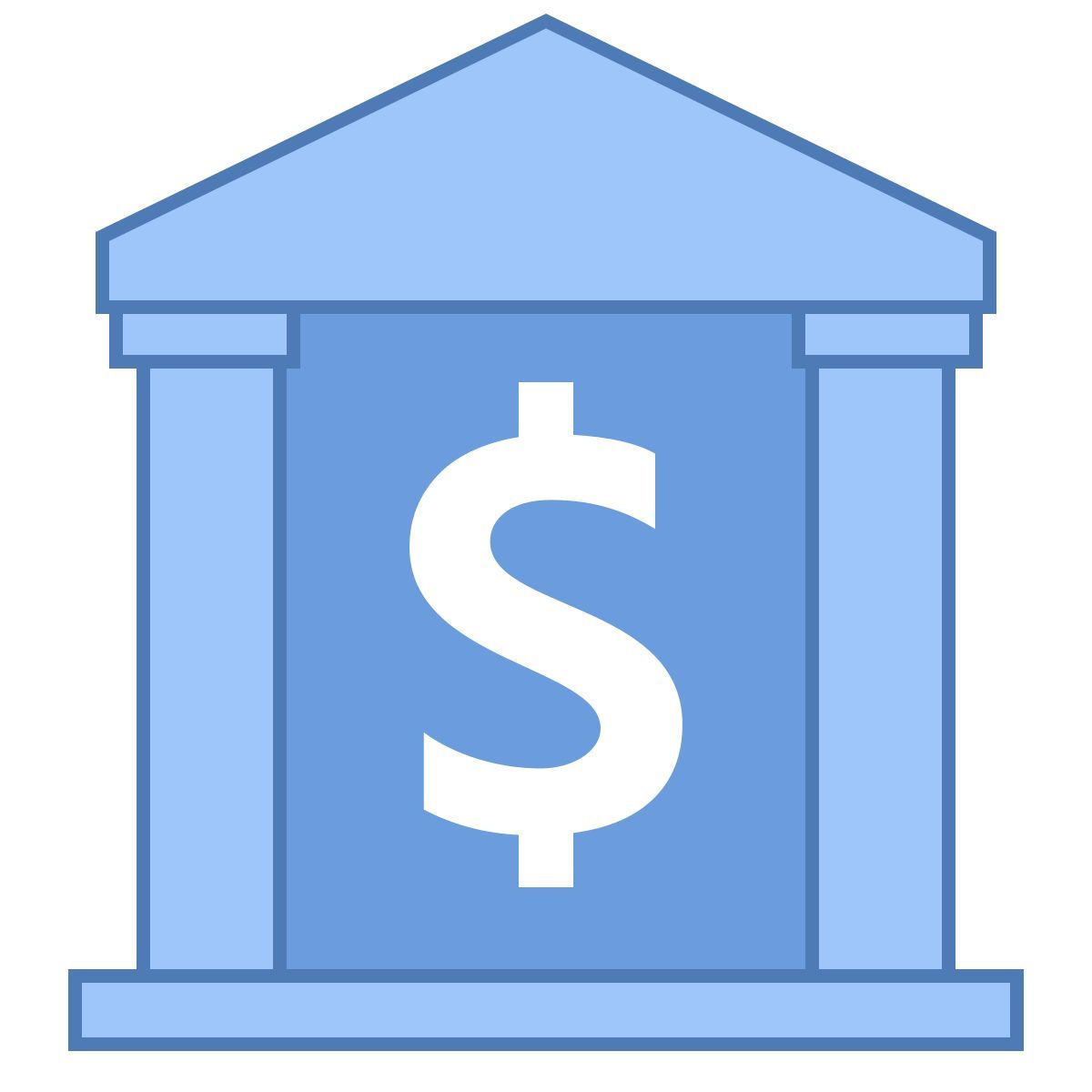 office l style bâtiment de banque icon