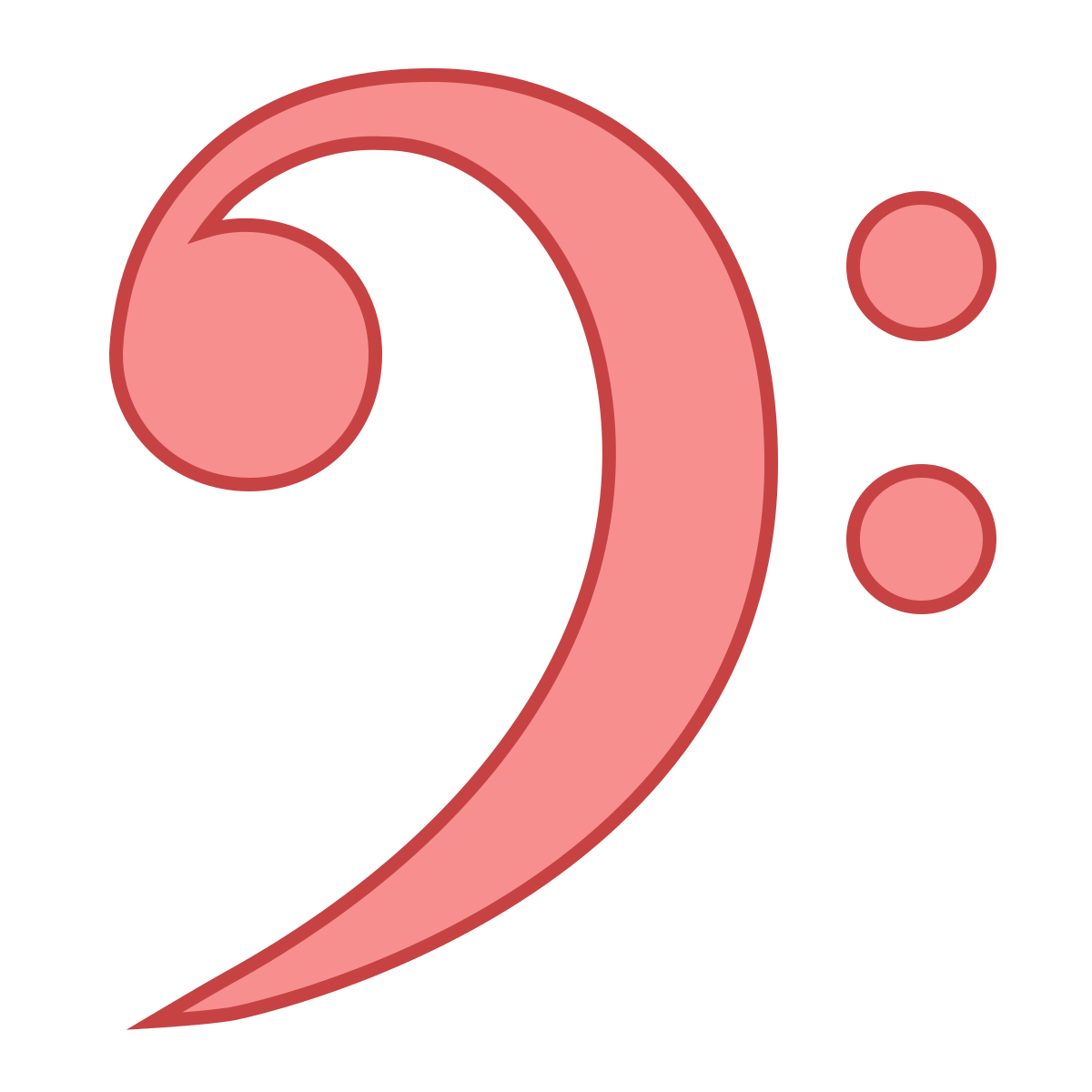 office l style bass clef icon