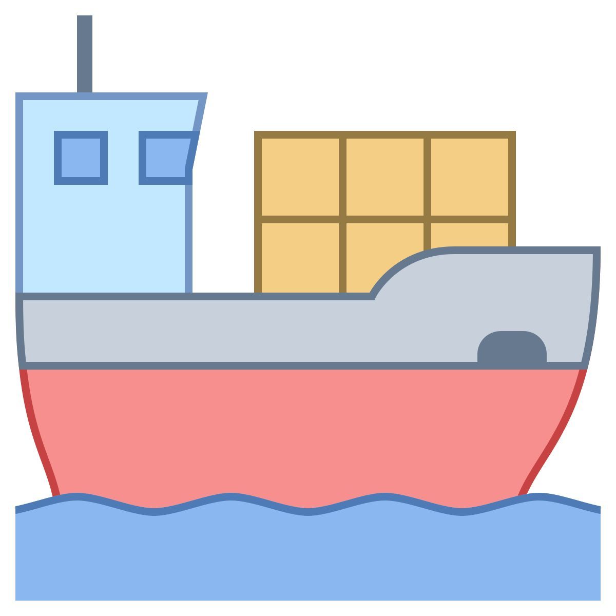 office l style cargo ship icon