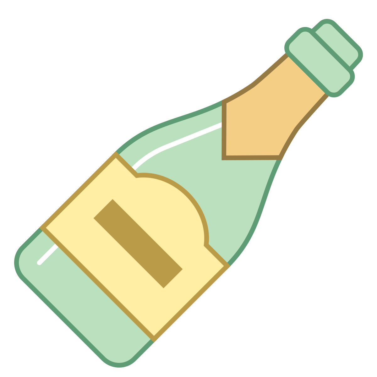 office l style champagne bottle icon