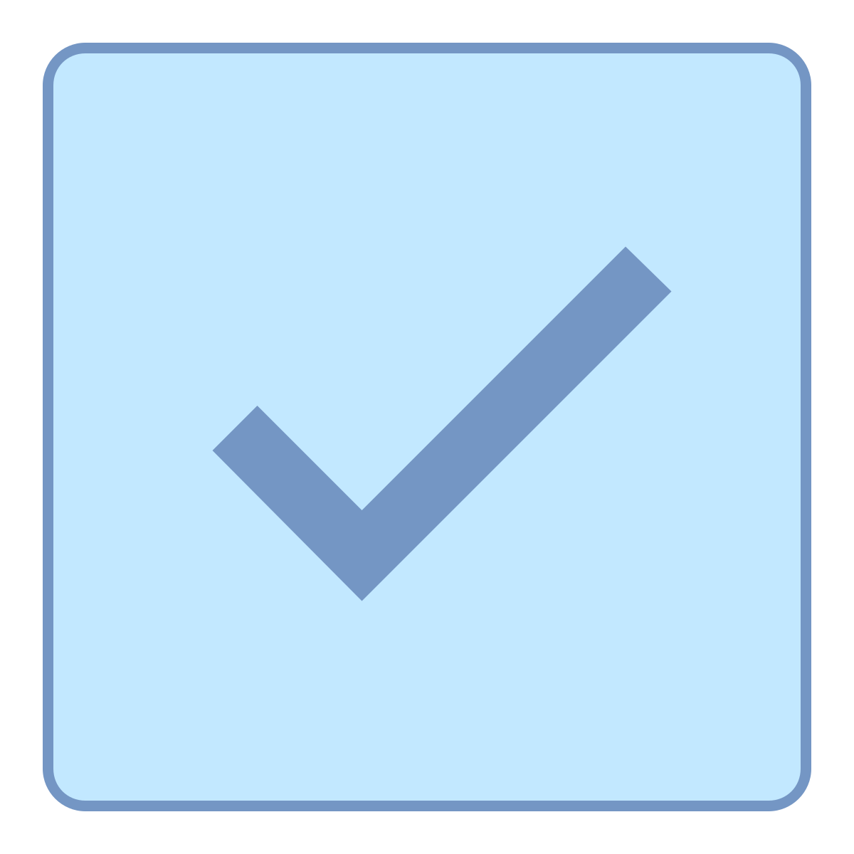 office l style checked checkbox icon