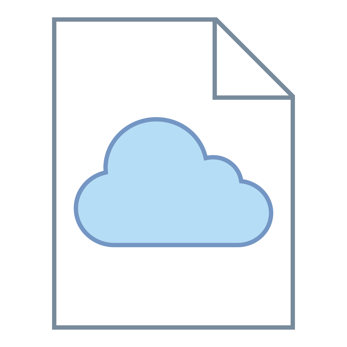 office l style cloud file icon