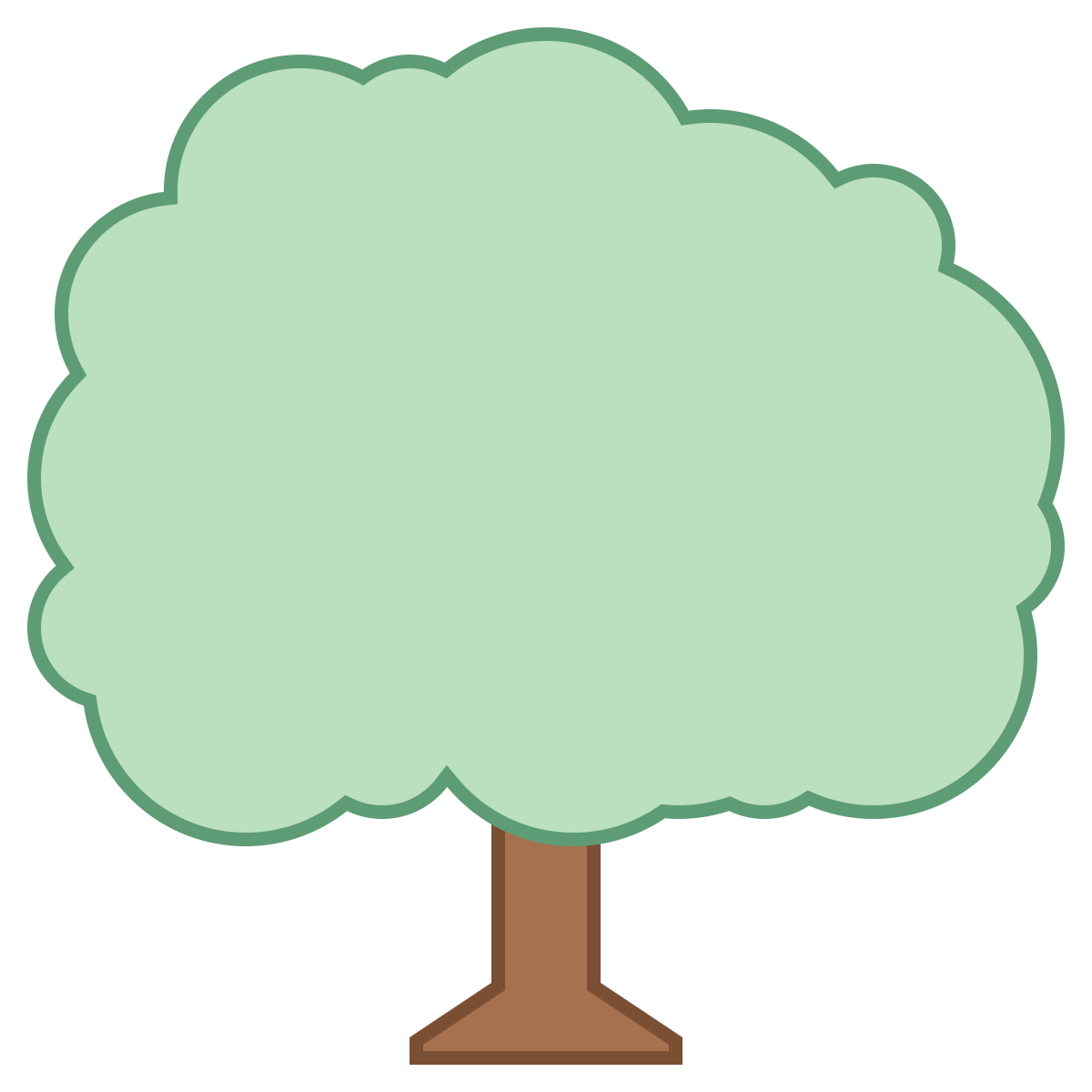 office l style deciduous tree icon