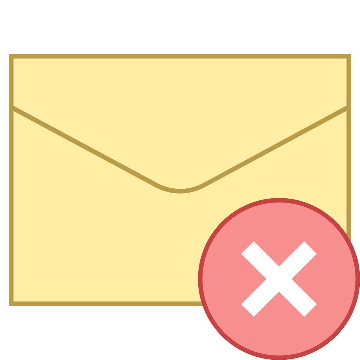 office l style message supprimé icon