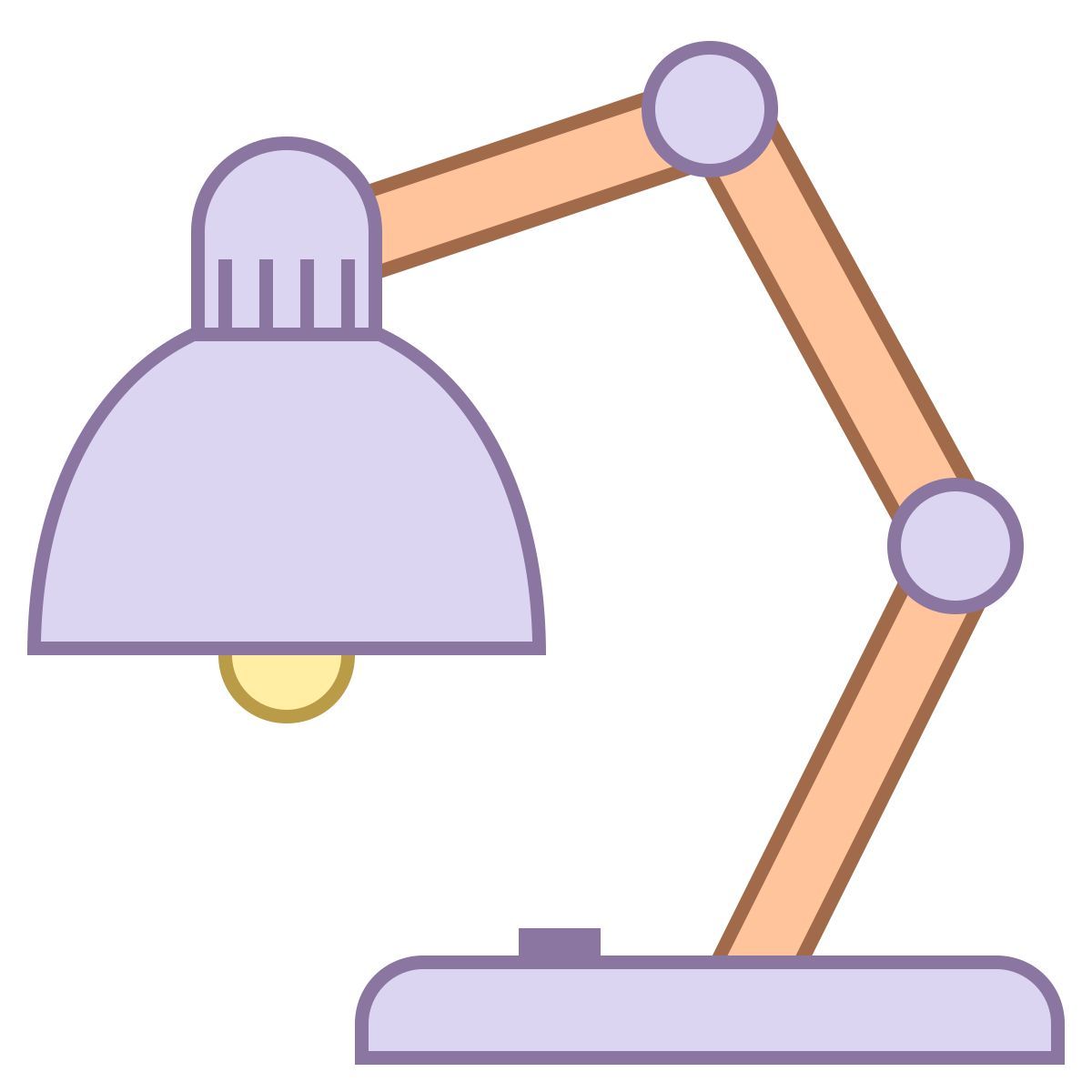 office l style desk lamp icon