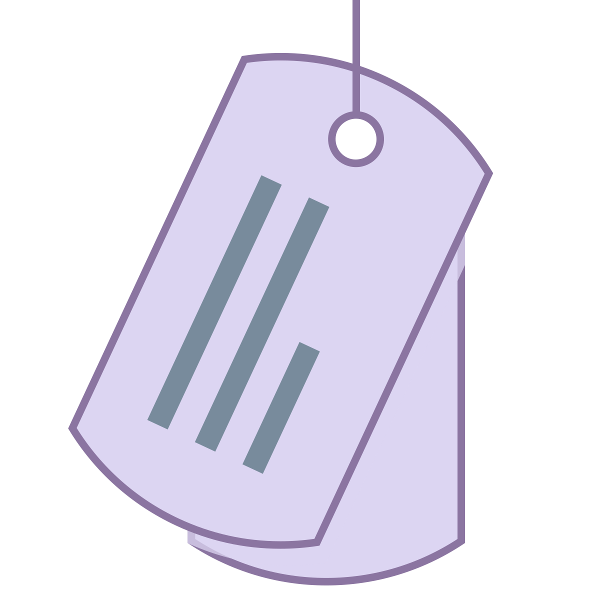 office l style dog tag icon
