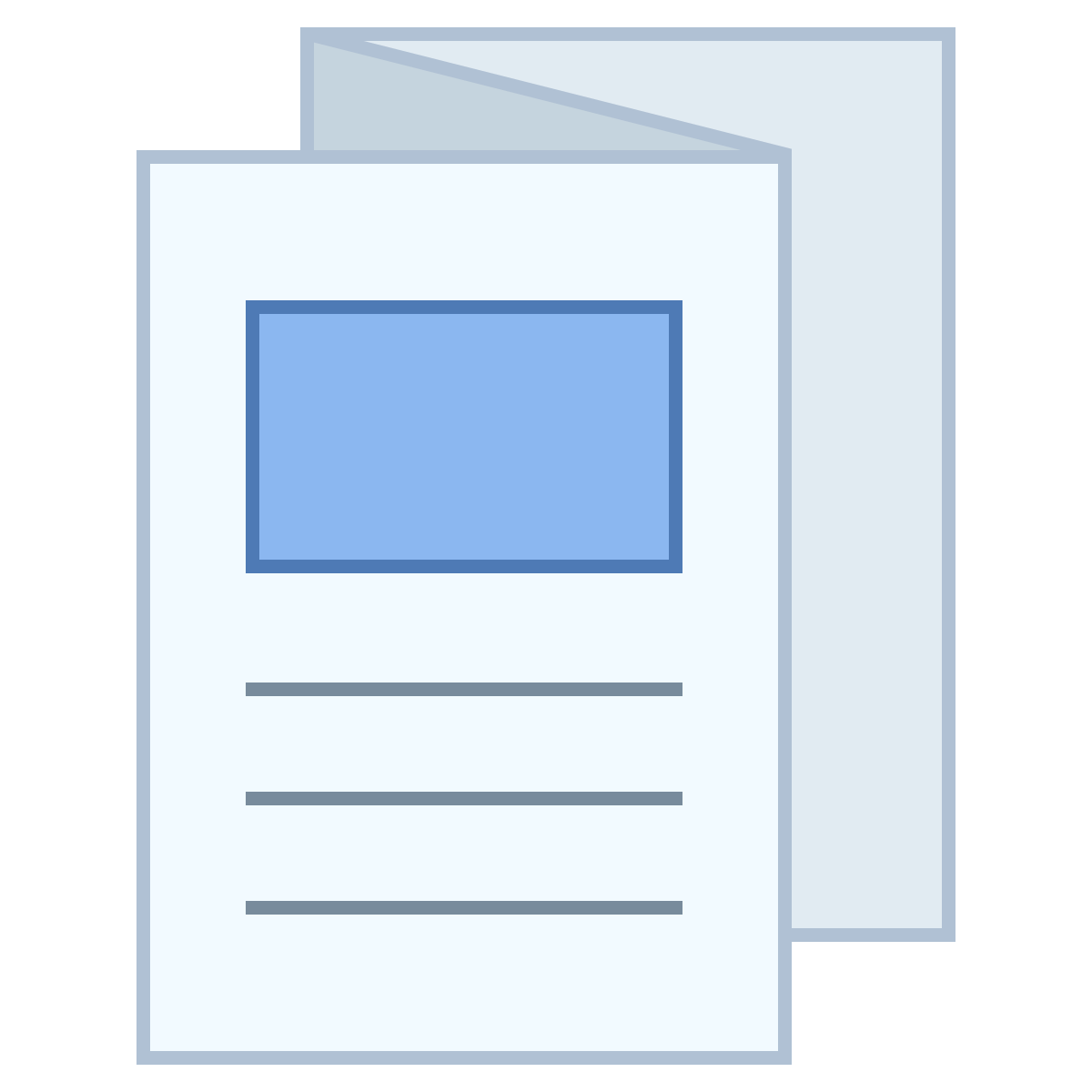 office l style folded booklet icon
