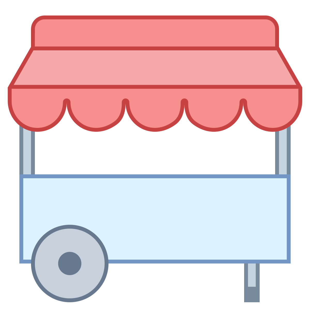 office l style food cart icon